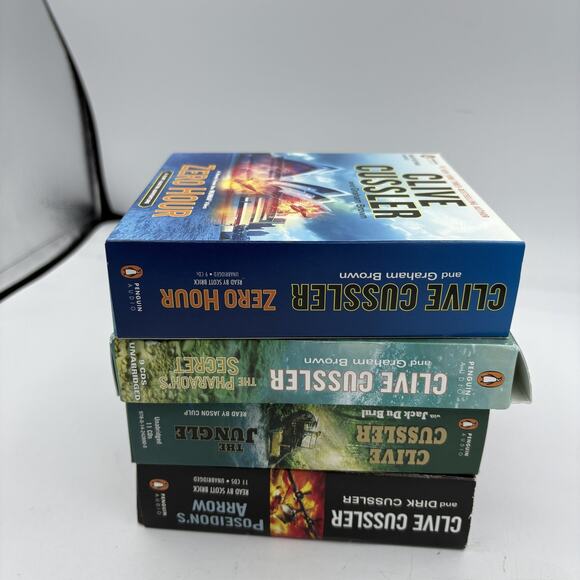 Clive Cussler Audiobook Lot of 4 Jungle Poseidon's Arrow Pharaoh's Secret Zero - Picture 8 of 10